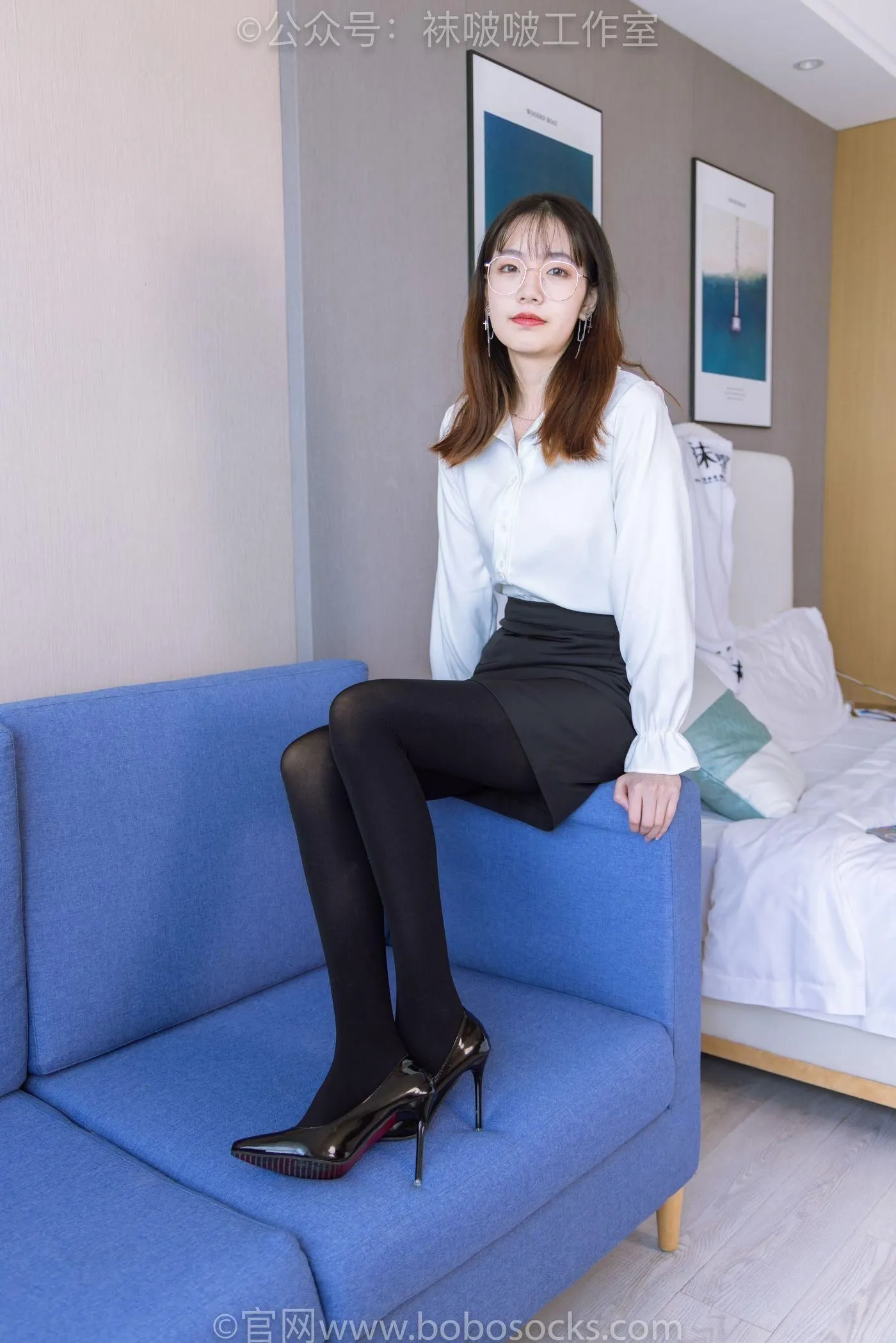 [BoBoSocks袜啵啵]NO.090 小甜豆-高跟鞋、厚黑丝 [140P]插图9